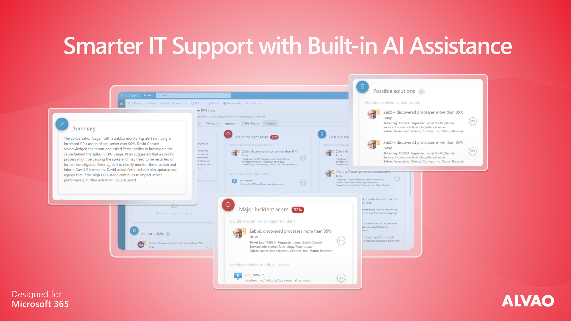 screenshot of ALVAO Service Desk